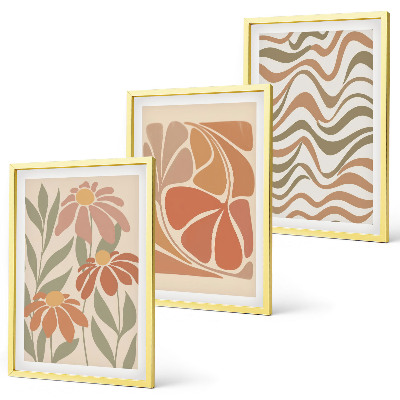 Cadre photo mural Fleurs abstraites pastel
