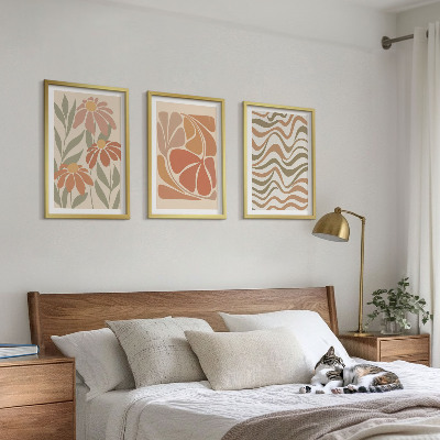 Cadre photo mural Fleurs abstraites pastel