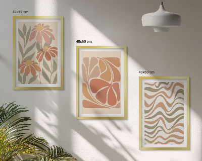 Cadre photo mural Fleurs abstraites pastel