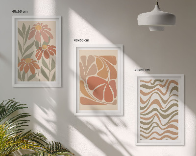 Cadre photo mural Fleurs abstraites pastel