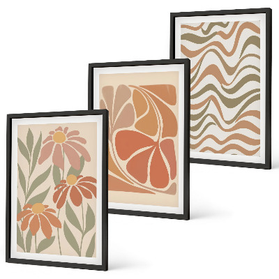 Cadre photo mural Fleurs abstraites pastel