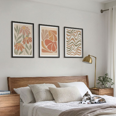 Cadre photo mural Fleurs abstraites pastel