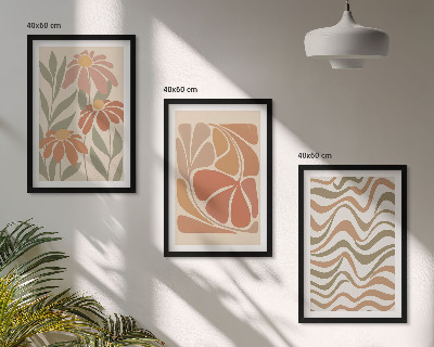 Cadre photo mural Fleurs abstraites pastel