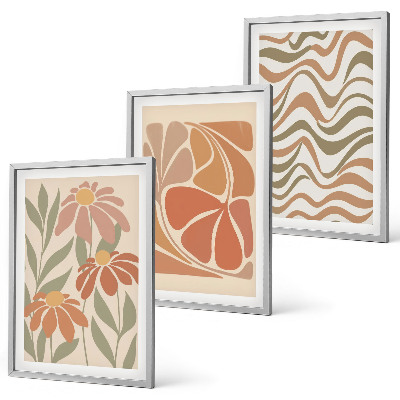 Cadre photo mural Fleurs abstraites pastel