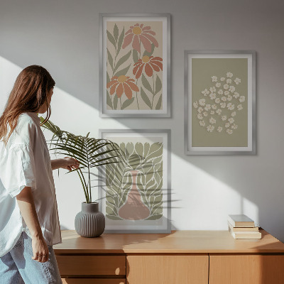 Cadre photo mural Motifs floraux bohèmes
