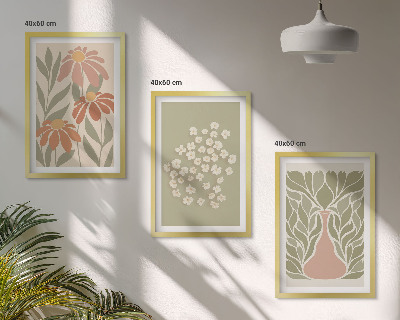 Cadre photo mural Motifs floraux bohèmes