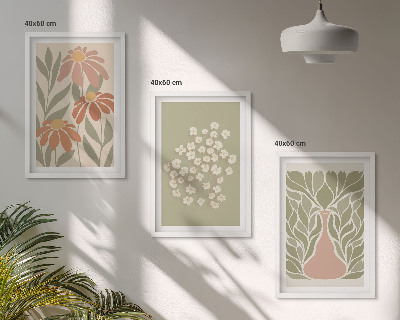 Cadre photo mural Motifs floraux bohèmes