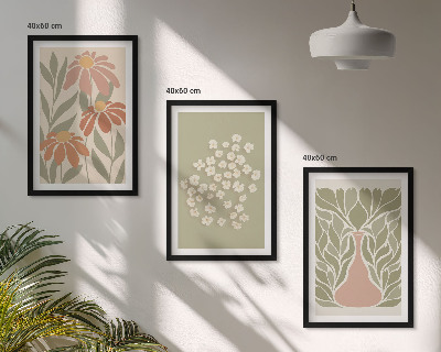 Cadre photo mural Motifs floraux bohèmes