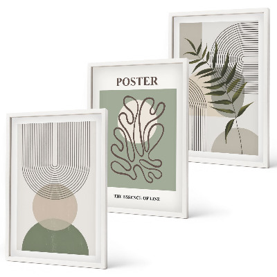 Cadre photo mural Motifs botaniques géométriques