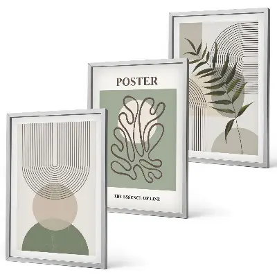 Cadre photo mural avec motifs botaniques géométriques