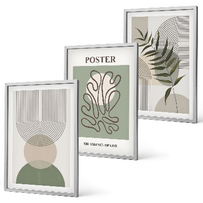 Cadre photo mural Motifs botaniques géométriques