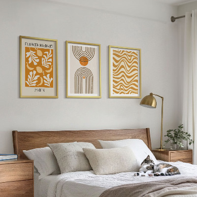 Cadre photo mural Affiches à motifs végétaux géométriques