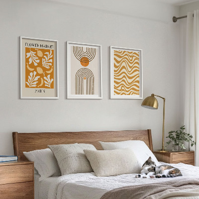 Cadre photo mural Affiches à motifs végétaux géométriques