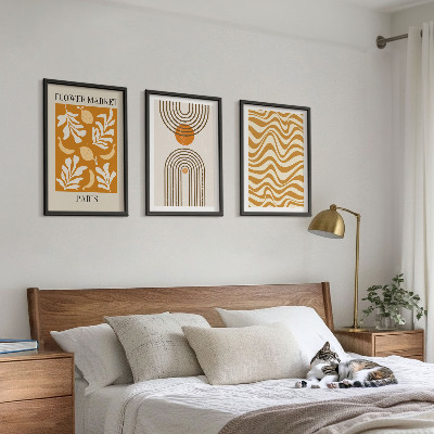 Cadre photo mural Affiches à motifs végétaux géométriques