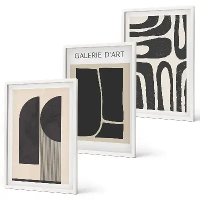 Cadre photo mural avec affiches minimalistes abstraites