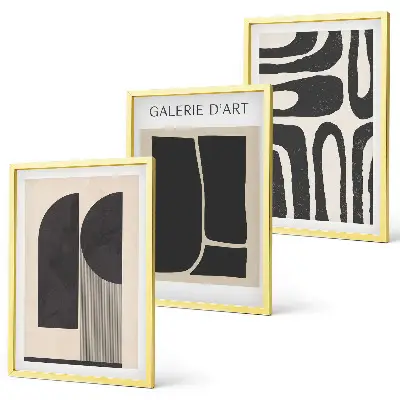 Cadre photo mural avec affiches minimalistes abstraites