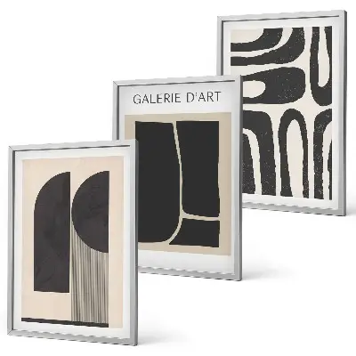Cadre photo mural avec affiches minimalistes abstraites