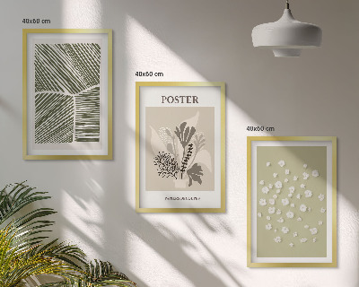 Cadre photo mural Motifs végétaux discrets