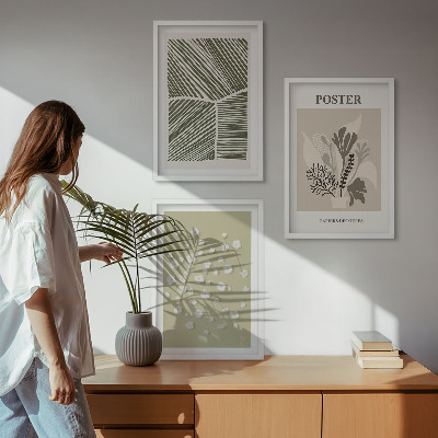 Cadre photo mural Motifs végétaux discrets