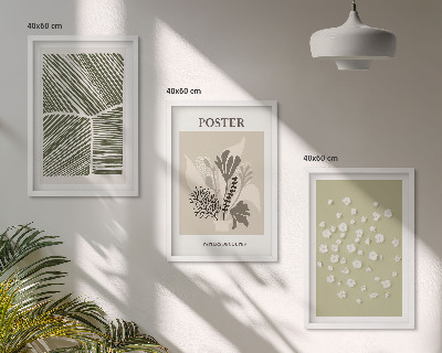 Cadre photo mural Motifs végétaux discrets