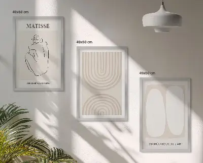 Cadre photo mural au design aux lignes minimalistes élégantes