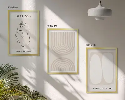 Cadre photo mural au design aux lignes minimalistes élégantes