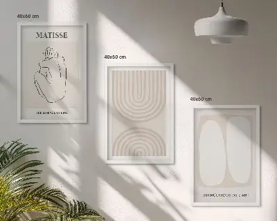 Cadre photo mural au design aux lignes minimalistes élégantes