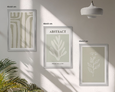 Cadre photo mural Motifs végétaux abstraits