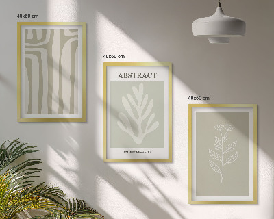 Cadre photo mural Motifs végétaux abstraits