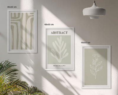 Cadre photo mural Motifs végétaux abstraits