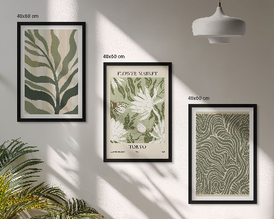 Lot de 3 tableaux pour salon Motifs végétaux, décorations bohèmes