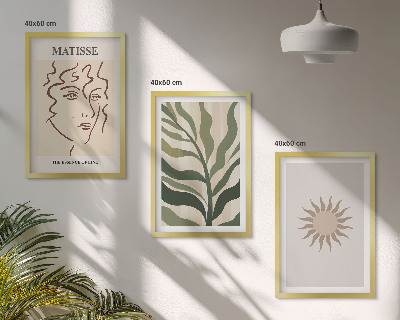 Cadre photo mural Motifs végétaux abstraits