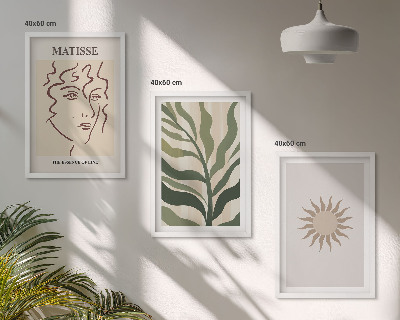 Cadre photo mural Motifs végétaux abstraits