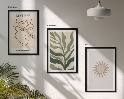 Cadre photo mural Motifs végétaux abstraits