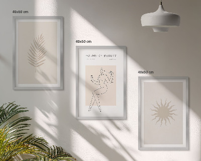 Lot de 3 tableaux pour salon Une collection de formes minimalistes