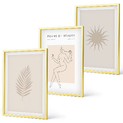 Lot de 3 tableaux pour salon Une collection de formes minimalistes