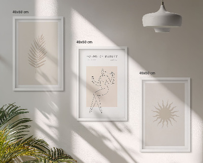 Lot de 3 tableaux pour salon Une collection de formes minimalistes