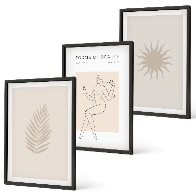 Lot de 3 tableaux pour salon Une collection de formes minimalistes