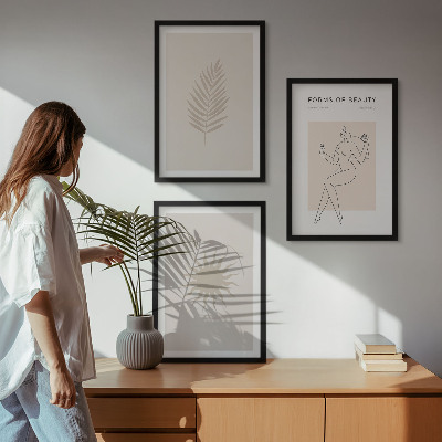 Lot de 3 tableaux pour salon Une collection de formes minimalistes