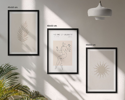 Lot de 3 tableaux pour salon Une collection de formes minimalistes