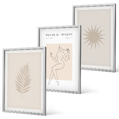 Lot de 3 tableaux pour salon Une collection de formes minimalistes