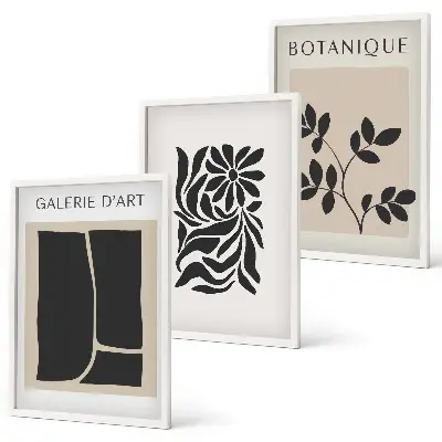 Cadre photo mural à motifs végétaux abstraits