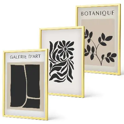 Cadre photo mural à motifs végétaux abstraits