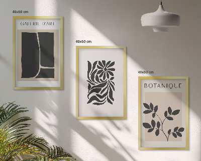 Cadre photo mural Motifs végétaux abstraits