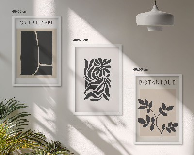 Cadre photo mural Motifs végétaux abstraits