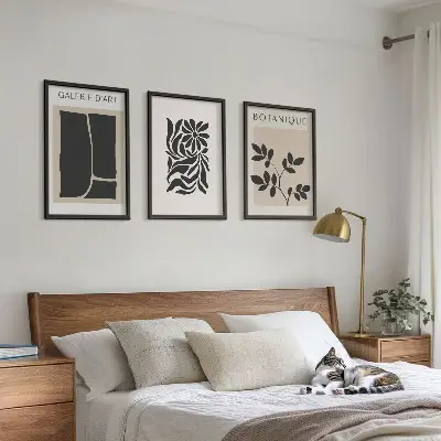 Cadre photo mural à motifs végétaux abstraits