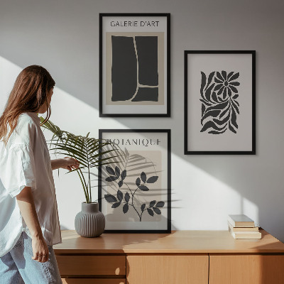 Cadre photo mural Motifs végétaux abstraits