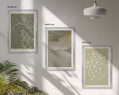 Cadre photo mural Motifs floraux abstraits ondulés