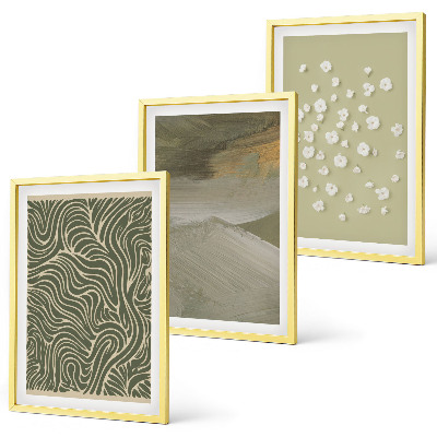 Cadre photo mural Motifs floraux abstraits ondulés