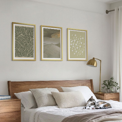 Cadre photo mural Motifs floraux abstraits ondulés